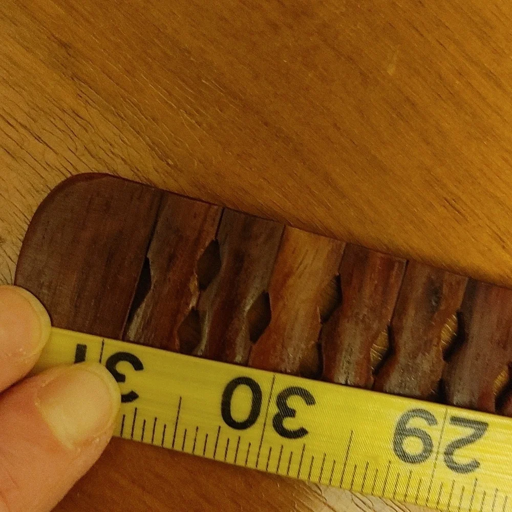 Wooden Articulated Belt w Buckle Wooden Inlay Work Size XS to S